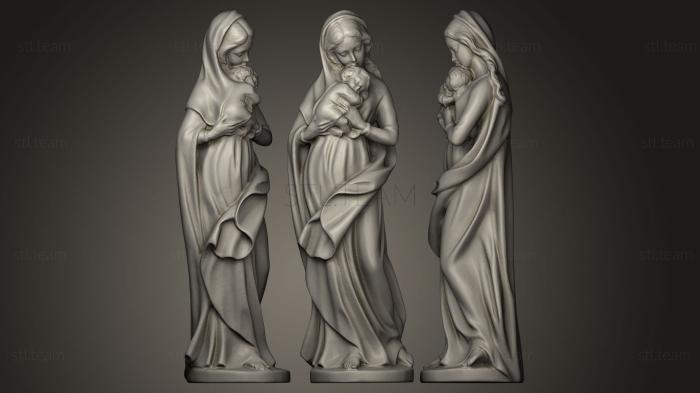 3D model Virgen con nio (STL)